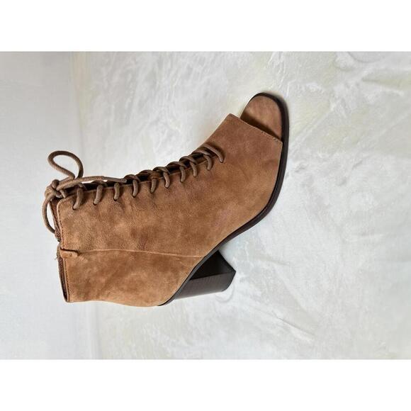 Frye Shoes - Frye Size 9 M Amy Suede Lace Up Peep Toe Booties